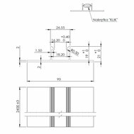 TRAPÉZOVÁ MONTÁŽNA LIŠTA SMT L2400 (91x21) S TESNENÍM